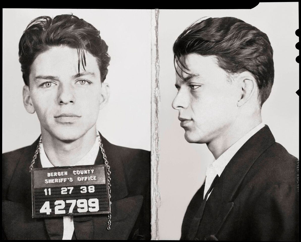 Frank Sinatra-Mug Shot--Front and Side-- 1938